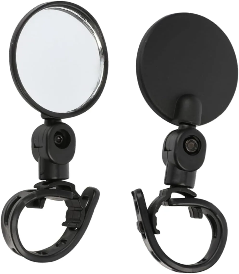 2Pcs Road Bike Mirror Adjustable Rotatable Rearview Mirrors for Bicycles and Motorcycles Durable Easy Install Enhance Safety