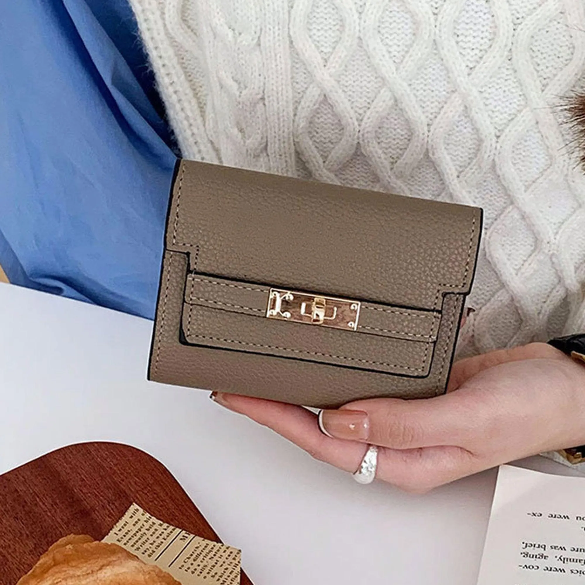 Accordion Multi-Pocket Leather Wallet