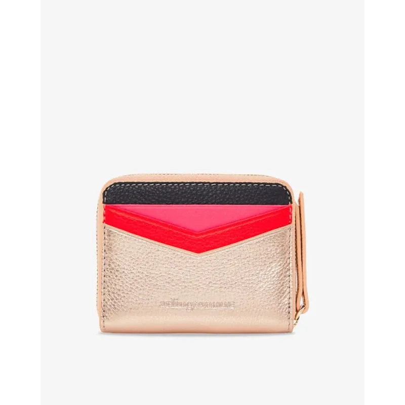 Alexis Zip Purse - Rose Gold Multi