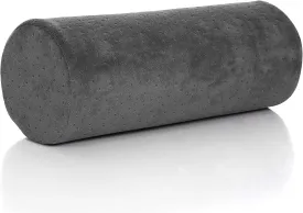AllSett Health Round Cervical Roll Cylinder Bolster Pillow with Removable Washable Cover, Ergonomically Designed for Head, Neck, Back, and Legs, Grey