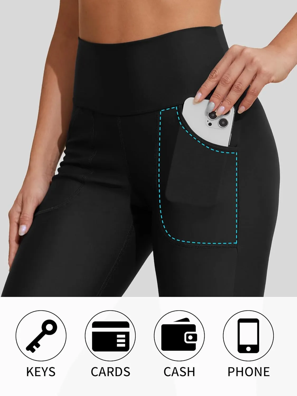 ATTRACO Womens Swim Capri Pants - Capri Swim Leggings for Women