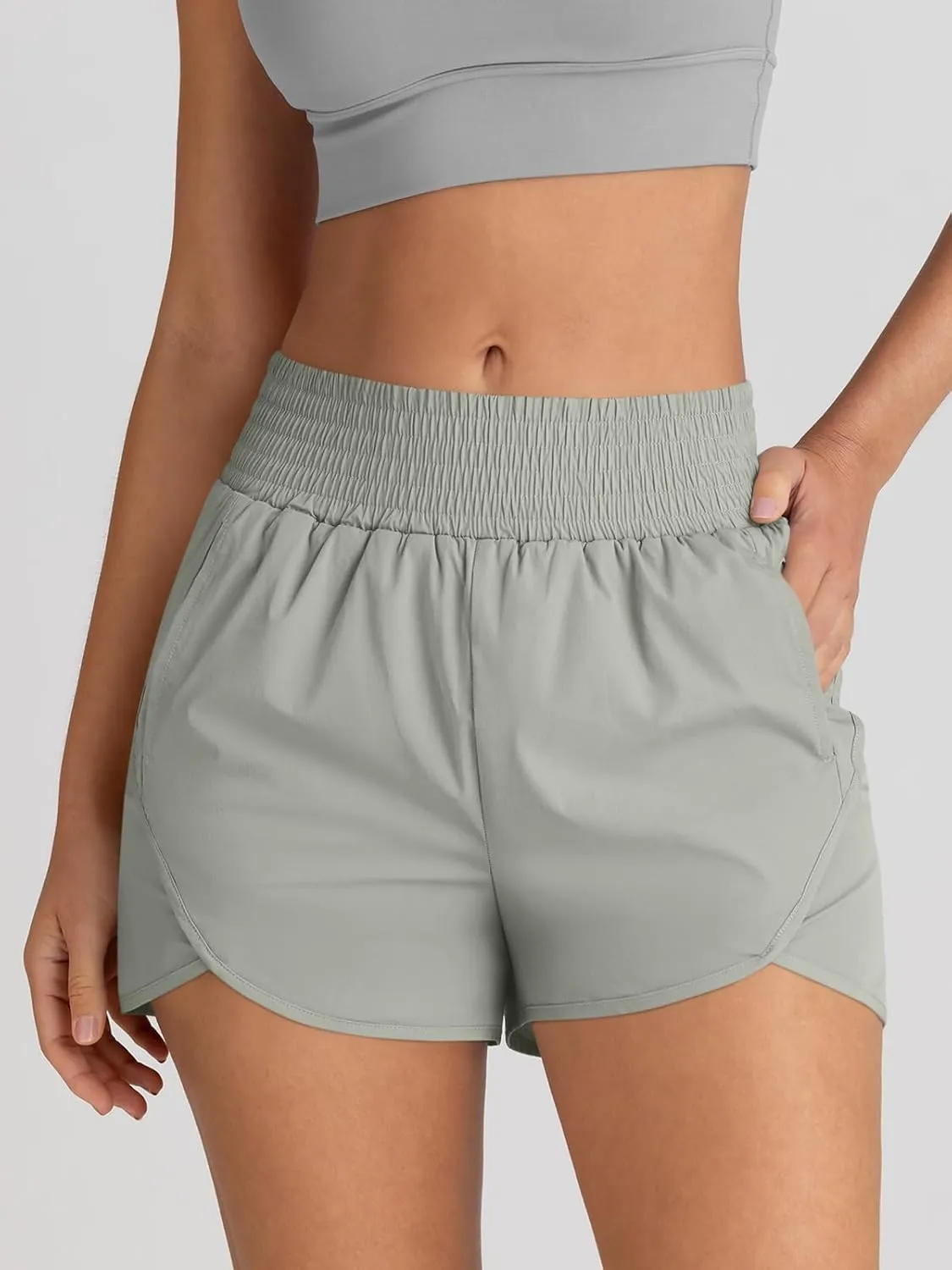 AUTOMET Womens Athletic Shorts High Waisted Running Pants Gym Workout Casual Sport Clothes with Pockets 2025