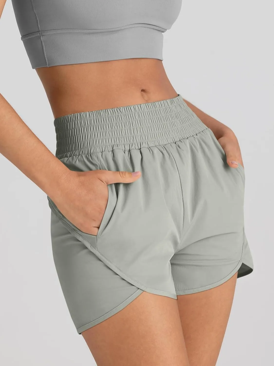 AUTOMET Womens Athletic Shorts High Waisted Running Pants Gym Workout Casual Sport Clothes with Pockets 2025