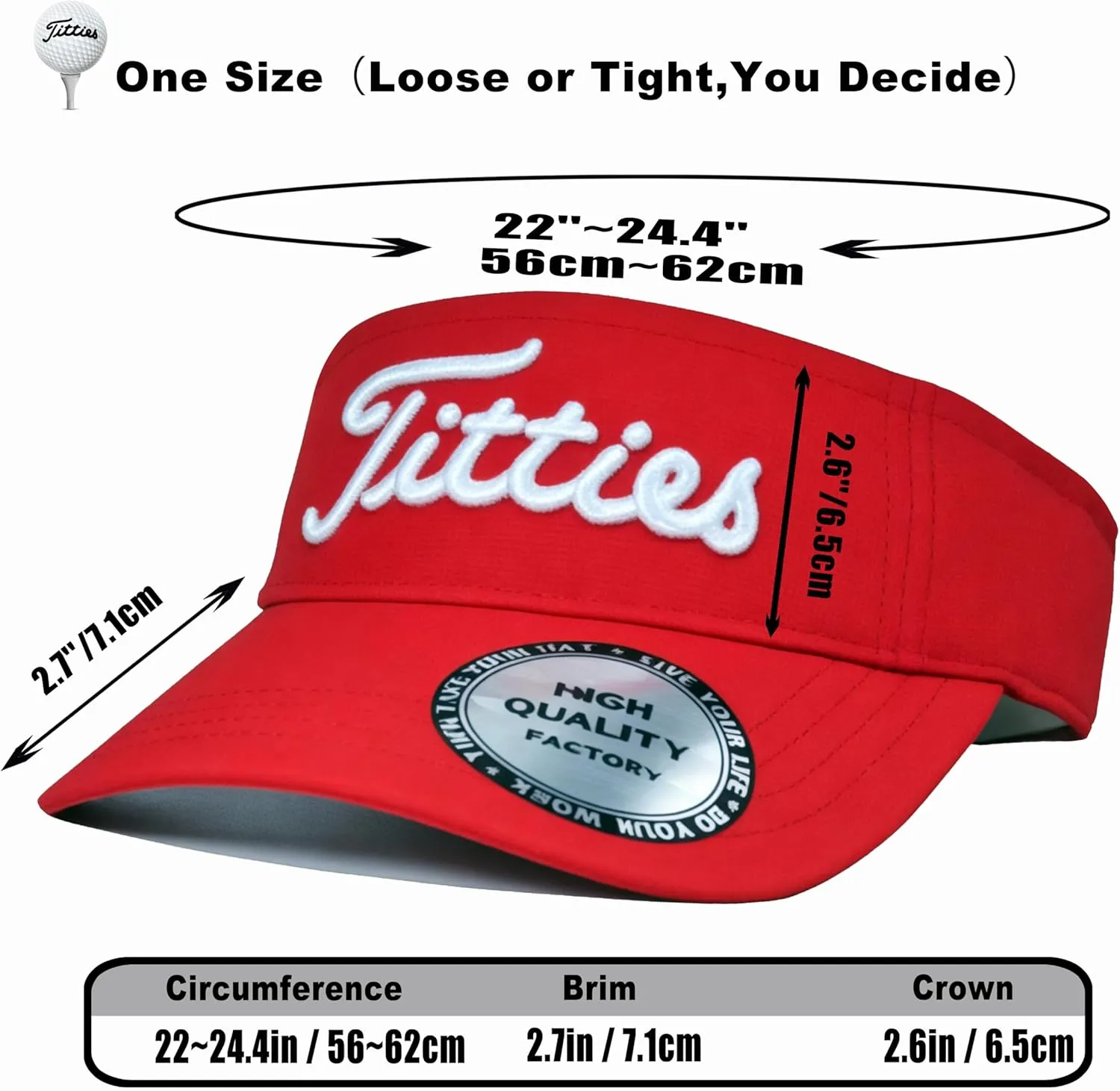 Bamveio Funny Golf Visors Hats for Men Women,Golf Gifts for Adults Humor