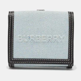 Blue/Black Canvas and Leather Luna Compact Wallet