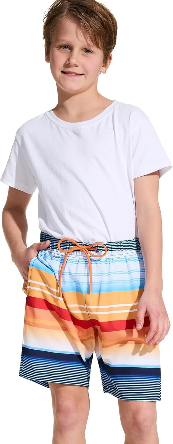 Boys Swim Trunks Toddler Swim Shorts Quick Dry Comfort Bathing Suit Sun Protection Swimwear with Pockets 2-16 Years