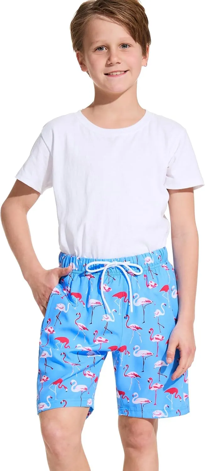 Boys Swim Trunks Toddler Swim Shorts Quick Dry Comfort Bathing Suit Sun Protection Swimwear with Pockets 2-16 Years