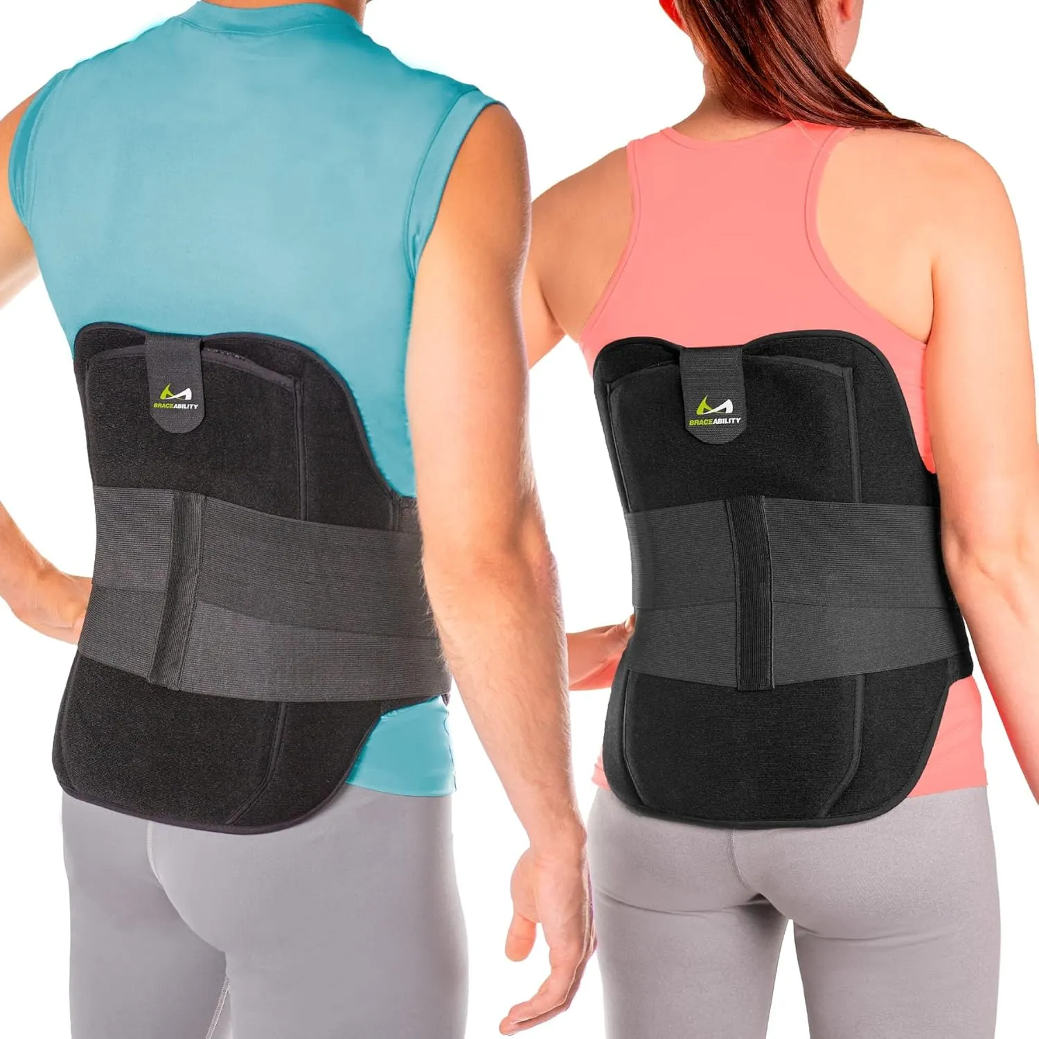 BraceAbility LSO Back Brace for Herniated, Degenerative & Bulging Disc Pain Relief, Sciatica, Spine Stenosis | Medical Lumbar Support Device for Post Surgery & Fractures with Hot/Cold Therapy (4XL)