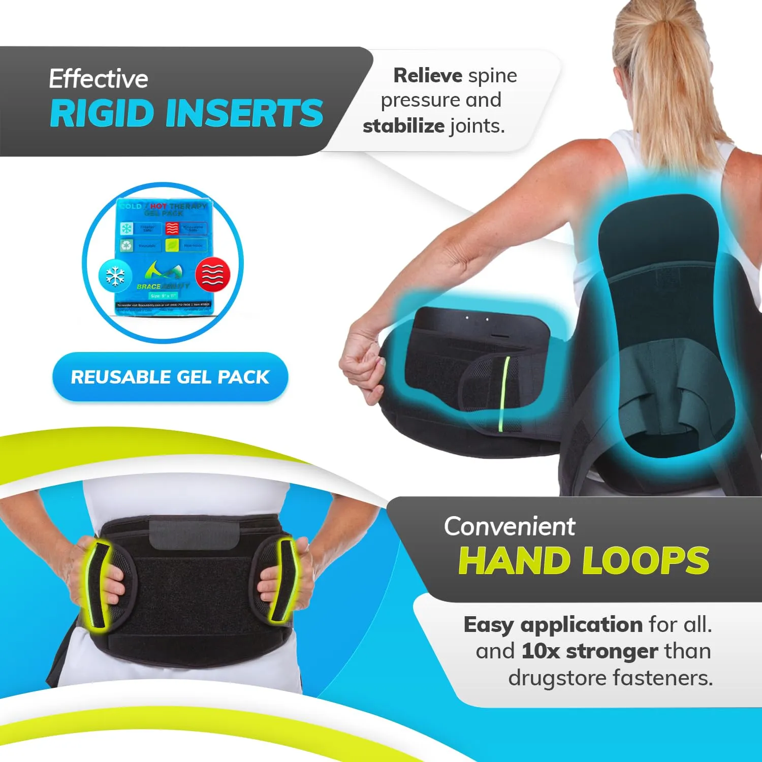 BraceAbility LSO Back Brace for Herniated, Degenerative & Bulging Disc Pain Relief, Sciatica, Spine Stenosis | Medical Lumbar Support Device for Post Surgery & Fractures with Hot/Cold Therapy (4XL)