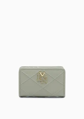 Camille Quilted Short Wallet Green
