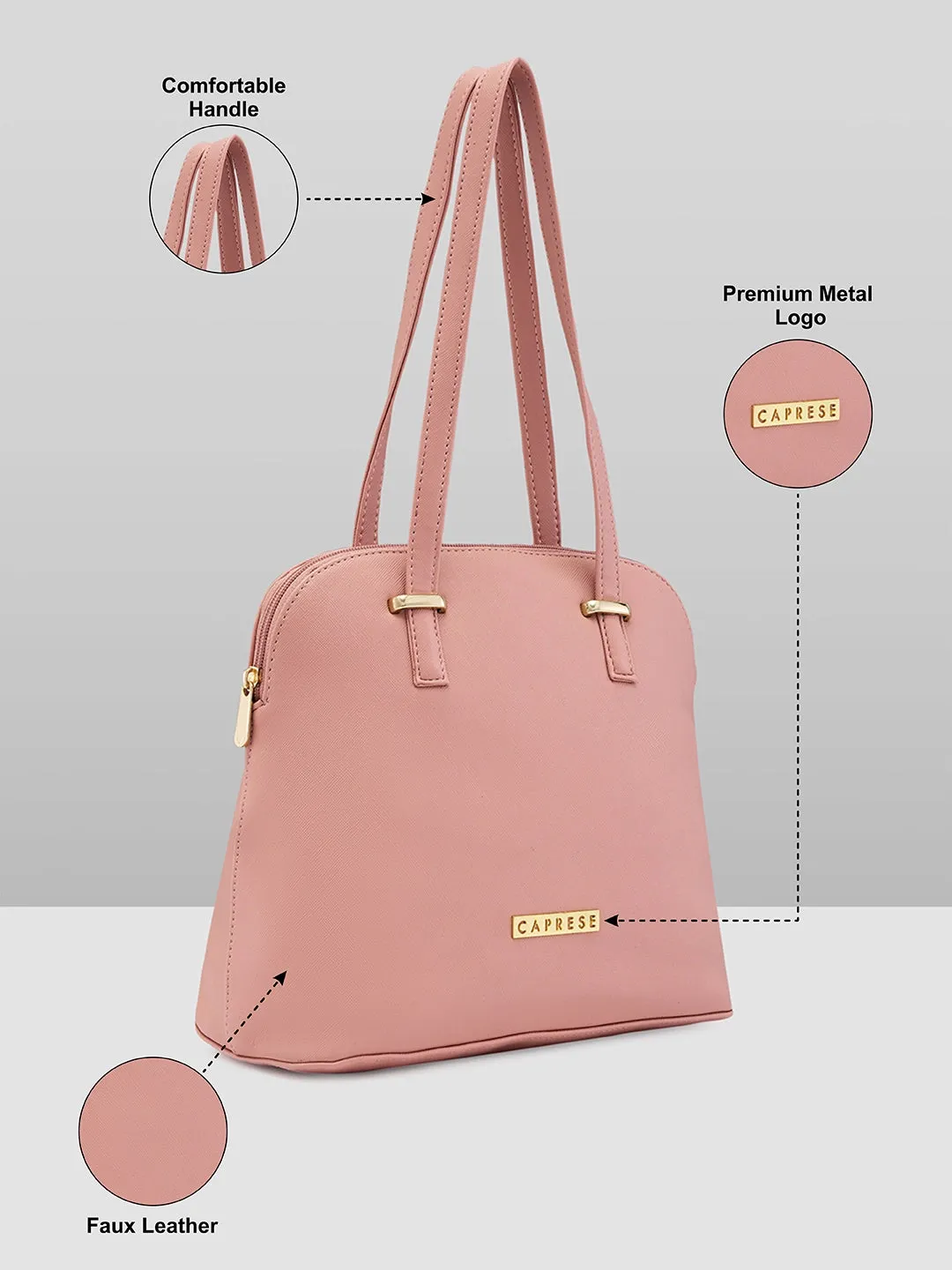 Caprese Afra Satchel Small Blush