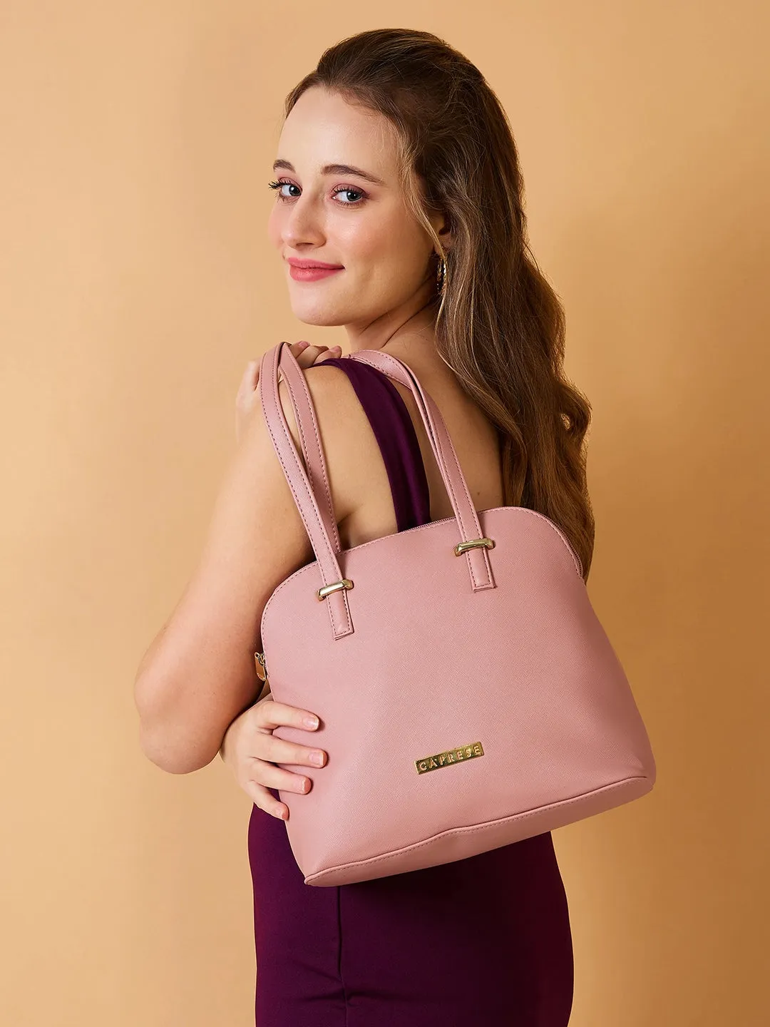 Caprese Afra Satchel Small Blush