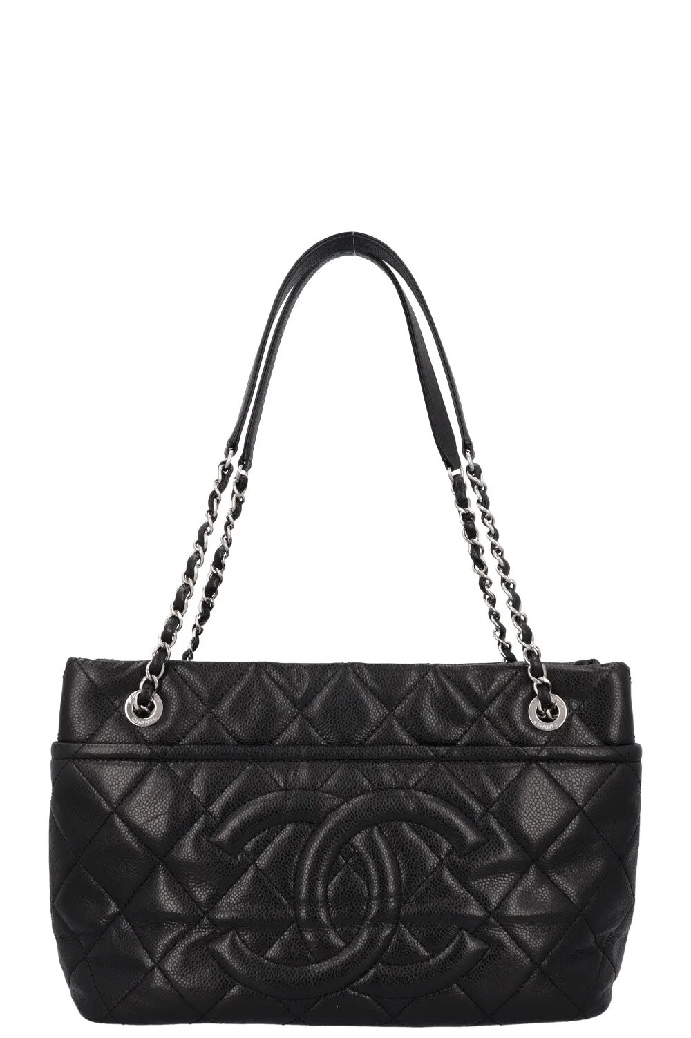 CHANEL Timeless Shopping Tote Bag Caviar Black