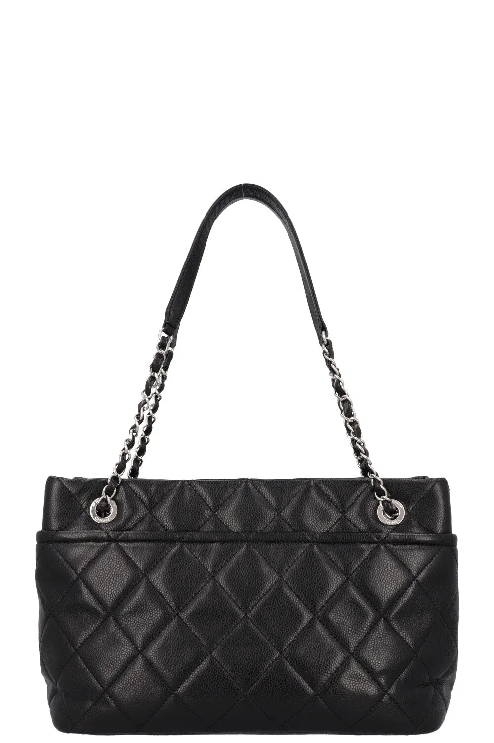 CHANEL Timeless Shopping Tote Bag Caviar Black