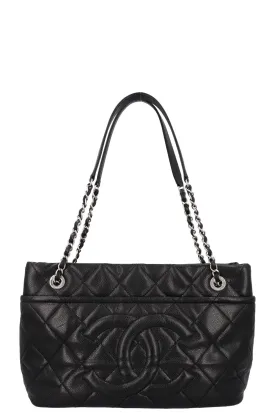 CHANEL Timeless Shopping Tote Bag Caviar Black