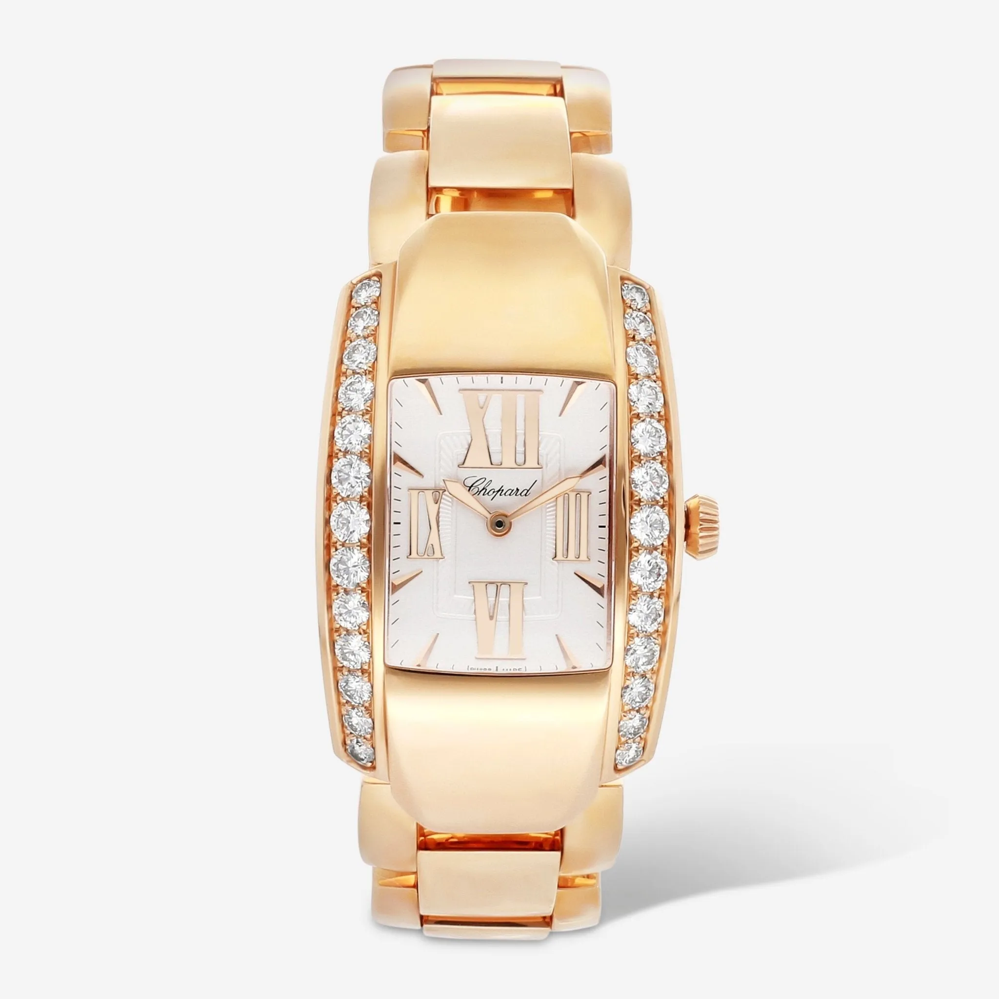 Chopard La Strada 18K Rose Gold Diamond Quartz Ladies Watch 419398-5001