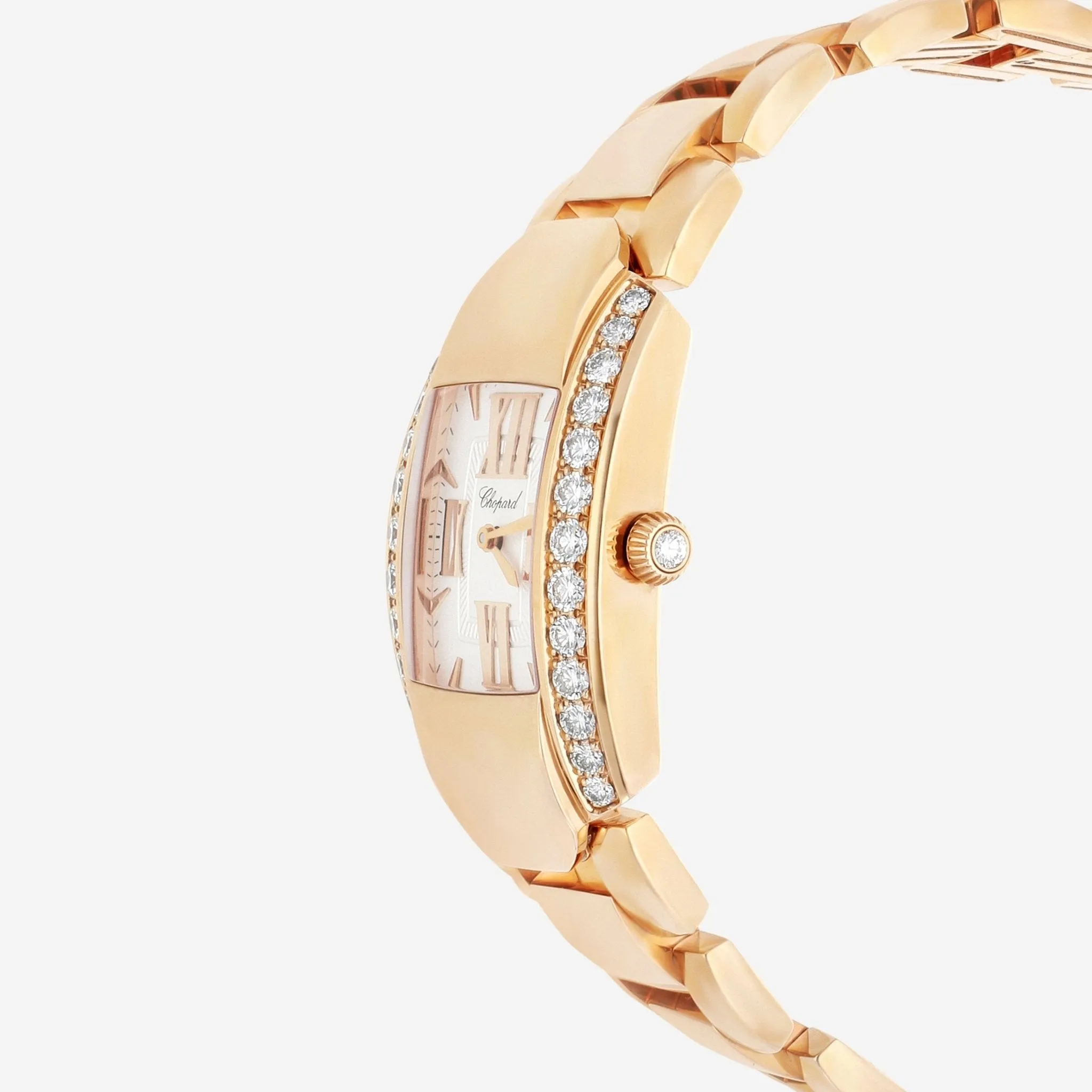 Chopard La Strada 18K Rose Gold Diamond Quartz Ladies Watch 419398-5001