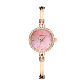 Classic Women Bracelet Pearl Shell Dial Analog Quartz Watch