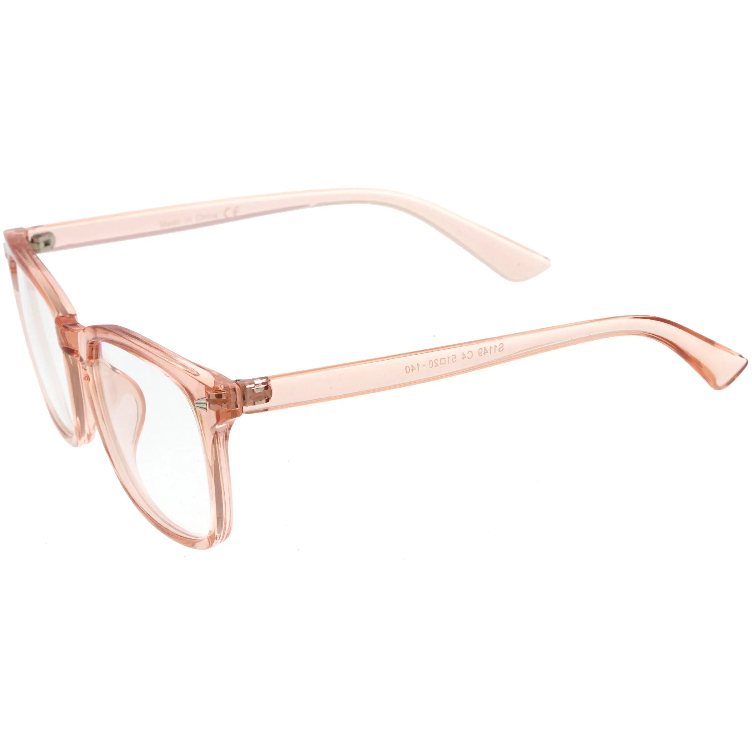 Classy Blue Light Filtering Metal Temple Detail Square Horn Rimmed Glasses D086
