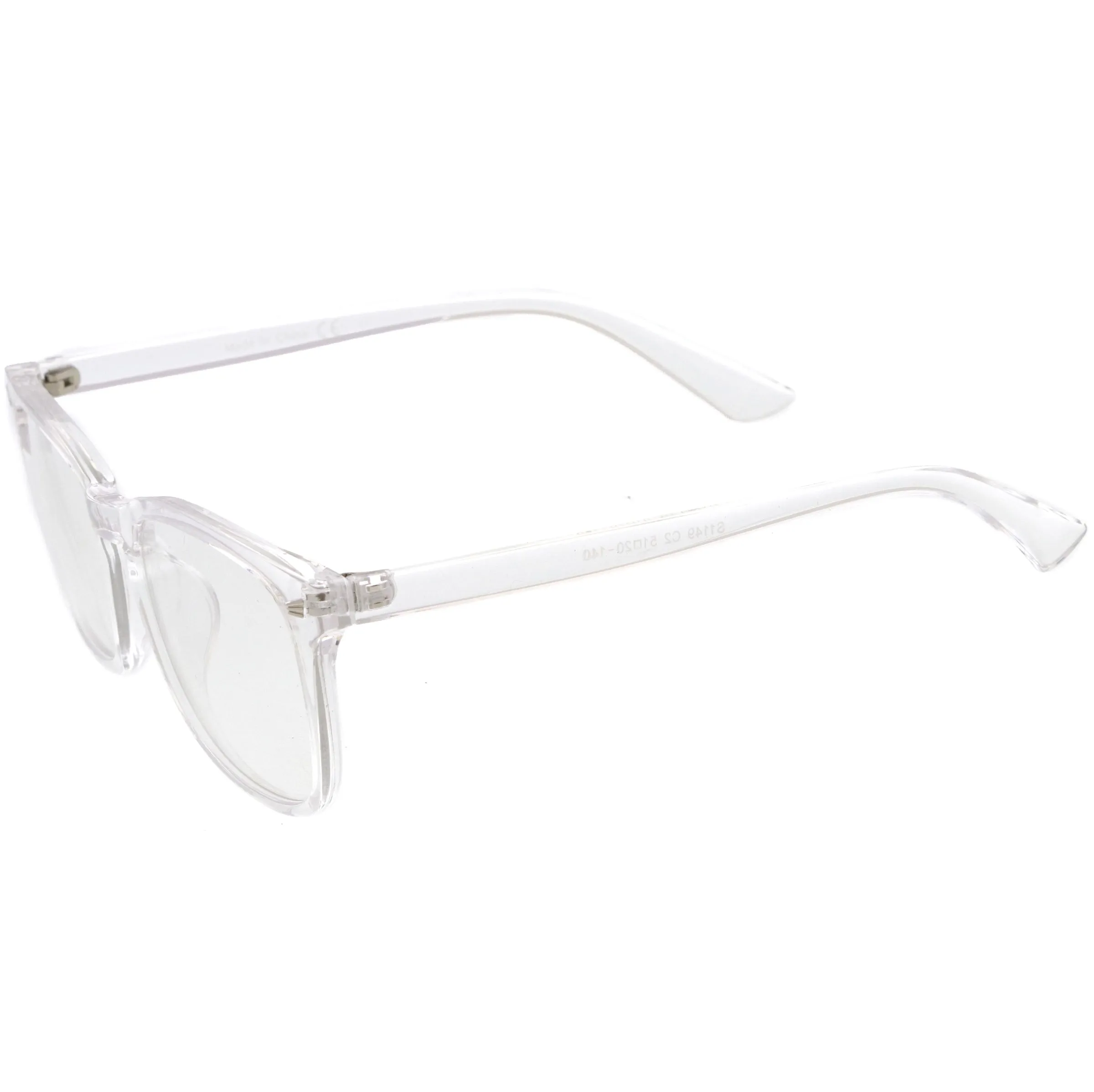 Classy Blue Light Filtering Metal Temple Detail Square Horn Rimmed Glasses D086