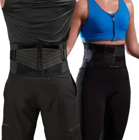 Copper Fit Adjustable Rapid Relief Back Brace with Hot/Cold Therapy, Lower Back Pain, Herniated Disc, Sciatica, Scoliosis with Lumbar Support  For home and work  Men and Women