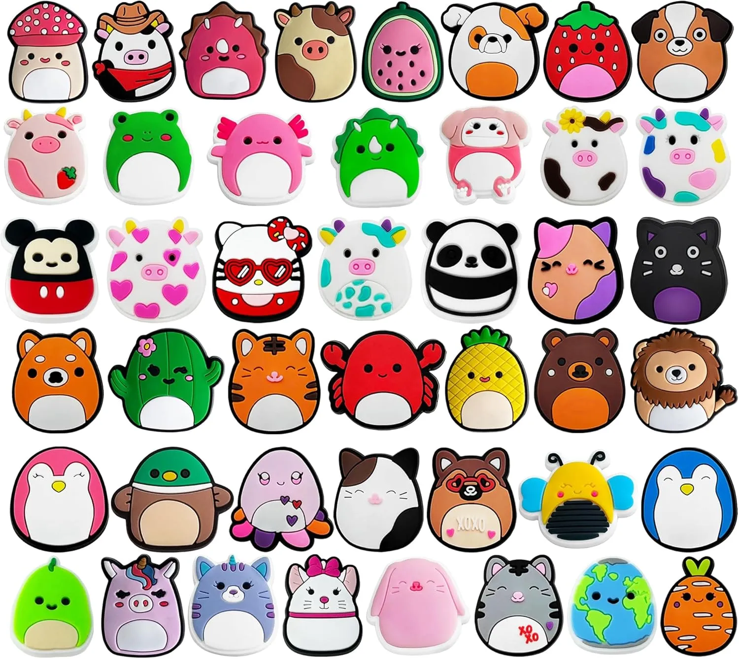 Cute Animal Shoe Charms for Women, Cartoon Shoe Decoration for Shoes Bracelet Wristband Clog Sandals Birthday Party Favors Gifts