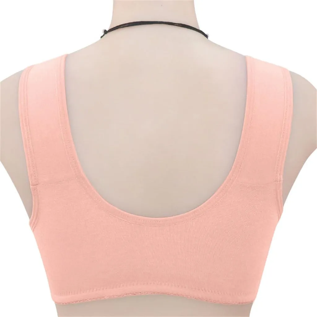 Daisy Lace Bras for Women Front Closure No Underwire Comfort Senior Wireless Snap Closing Bra