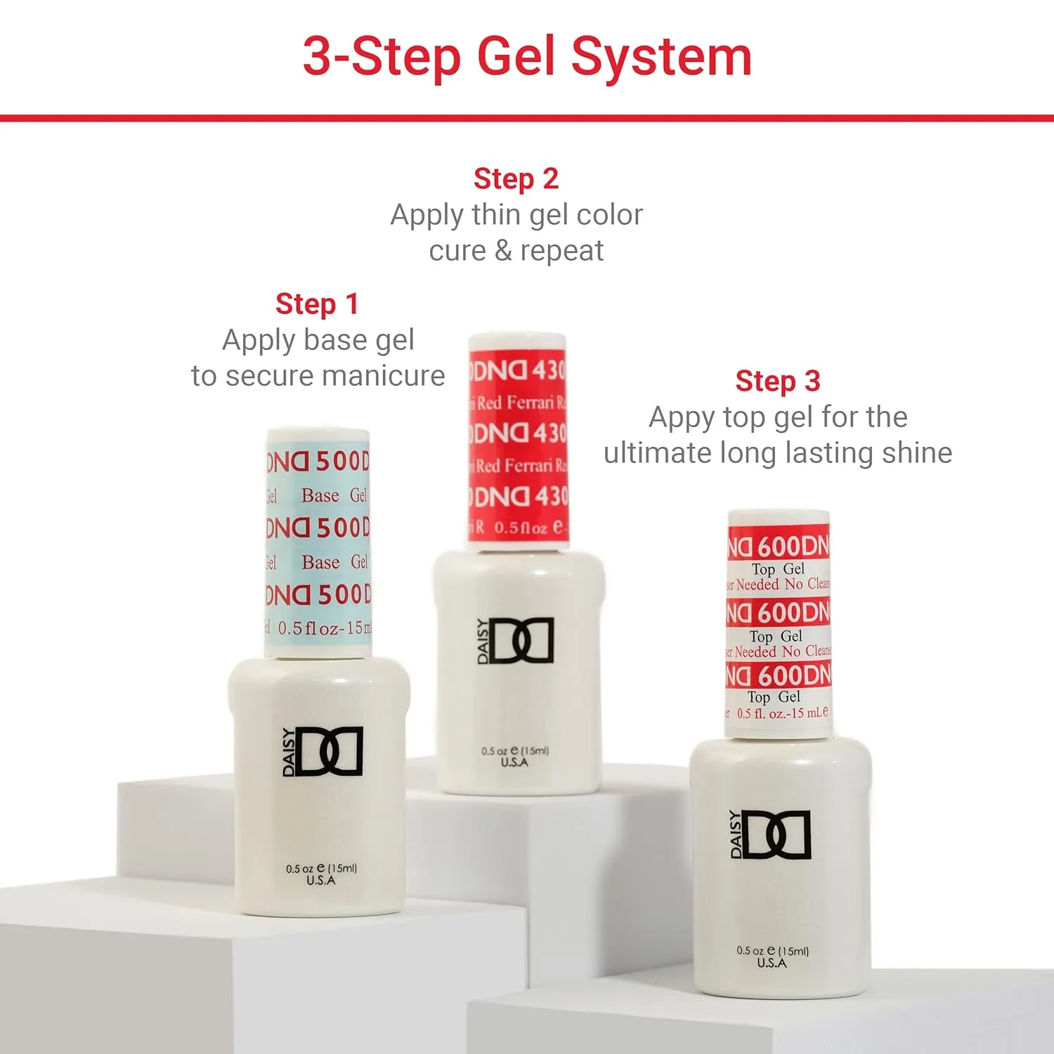 DND Gel Polish Set, Sheer Collection, UV/LED GelPolish and Air Dry Nail Lacquer, Matching Chip-Free Polish Duo, 0.5 Fl Oz Each