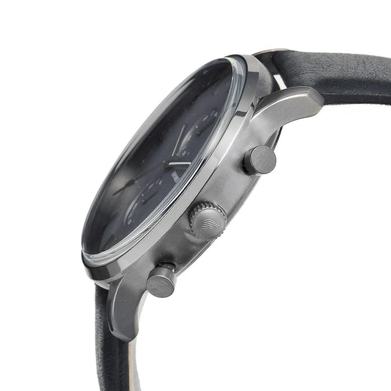 Emporio Armani Men's Black Leather Sophisticated Watch AR0388