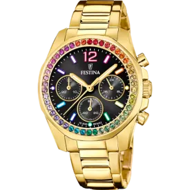 Festina Black Dial Stainless Steel Strap Women's Watch F20609/3