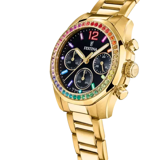 Festina Black Dial Stainless Steel Strap Women's Watch F20609/3