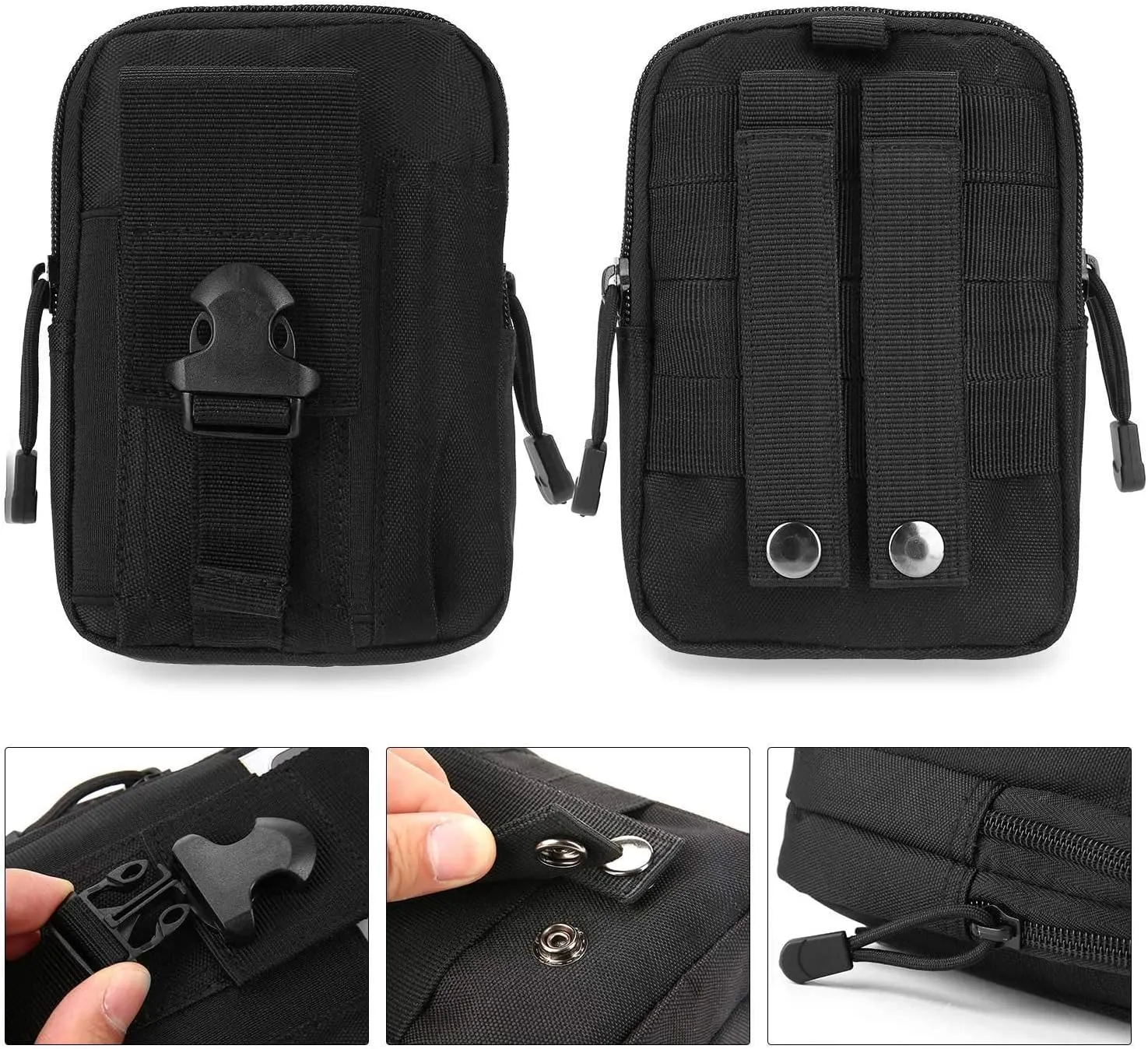 Hainan Mens Bag Accessories Belt Fanny Pack Waist Pouch Backpack Tactical Mini Black 