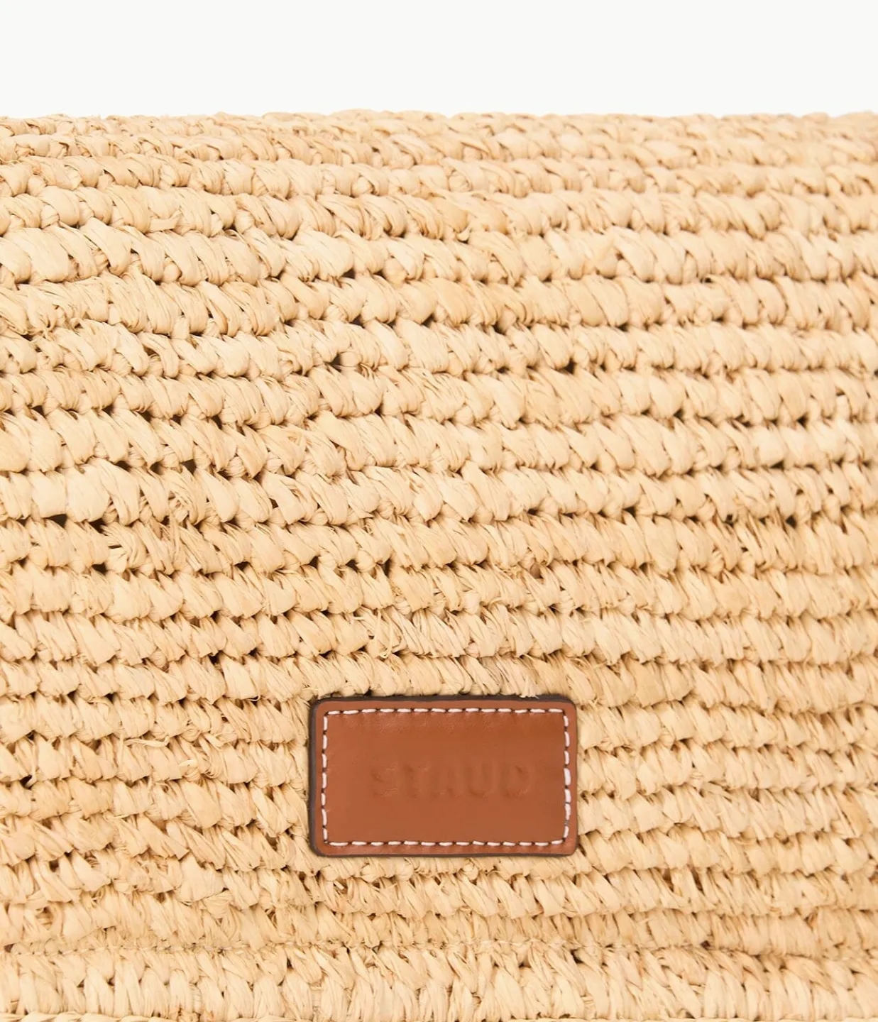 Harlow Raffia Shoulder Bag in Natural Tan