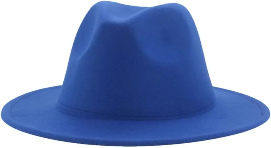 Hats for Women Luxury Fedora Hat Women Panama Solid Wide Brim Winter Men Hat Black White Formal Wedding Hat