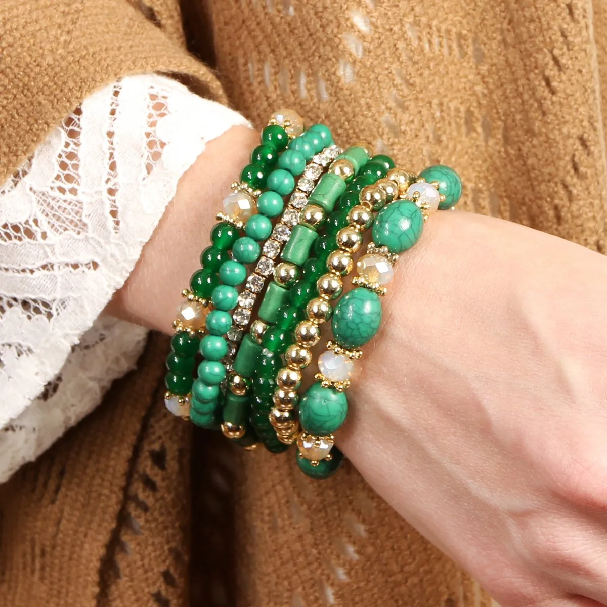 Hdb1802 - Multibead Stackable Bracelet