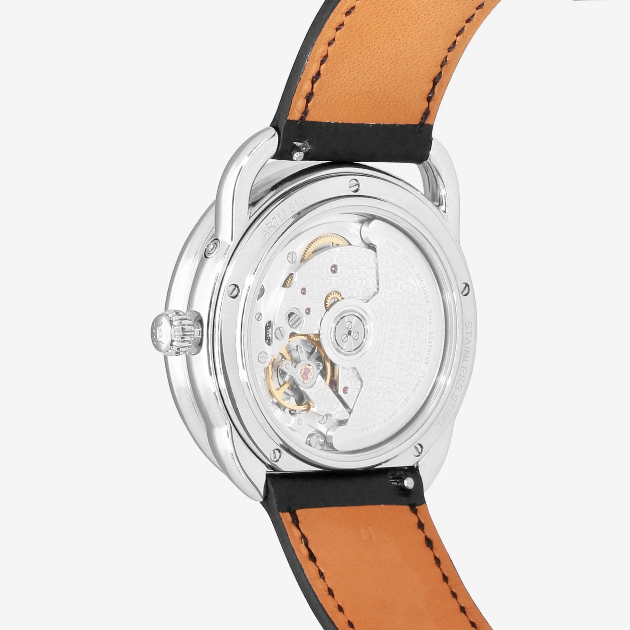 Hermès Arceau Petite Lune Stainless Steel Automatic Ladies Watch W041046WW00