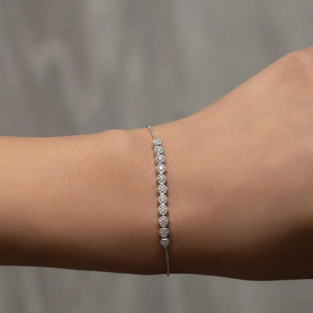 Honeycomb Diamond Bracelet