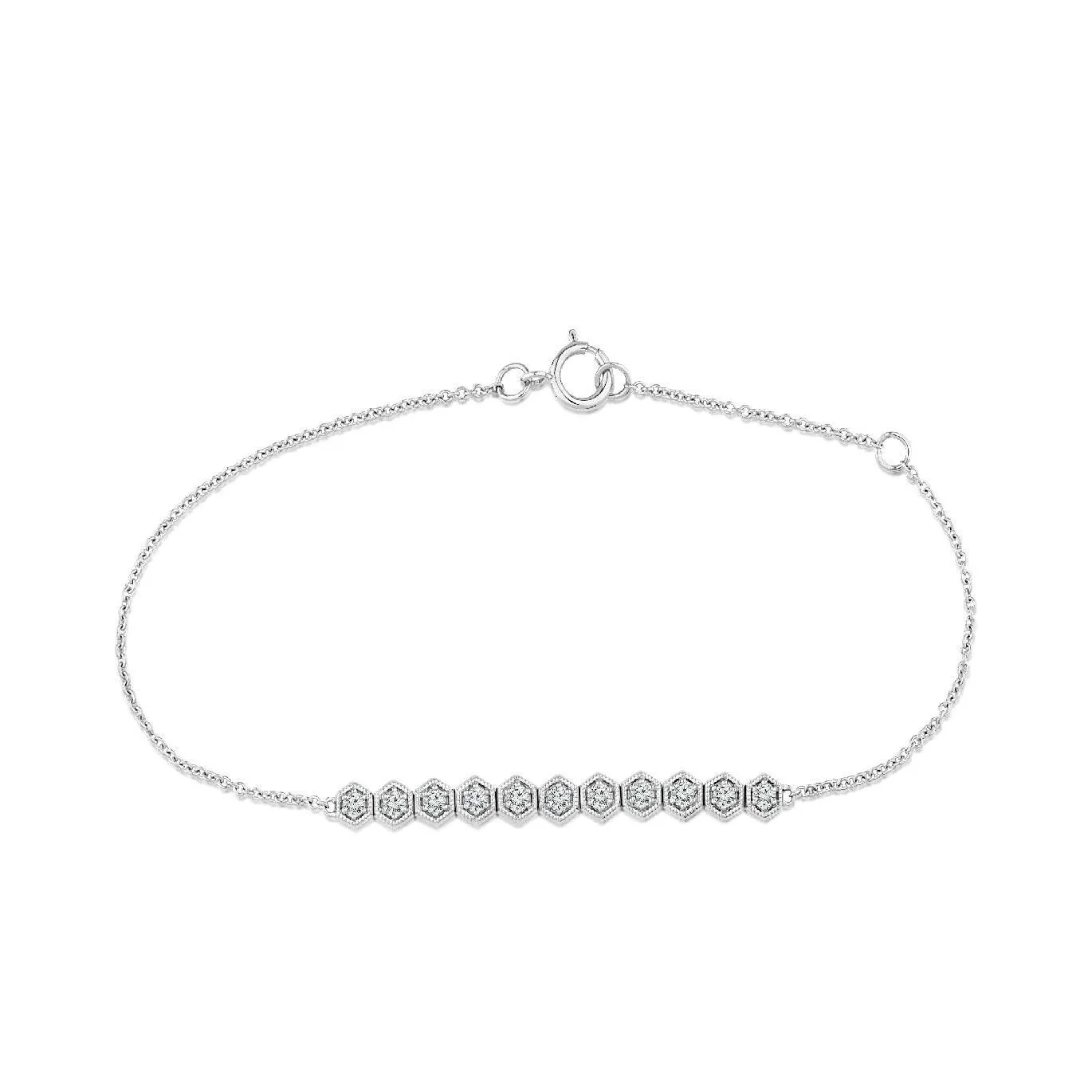 Honeycomb Diamond Bracelet