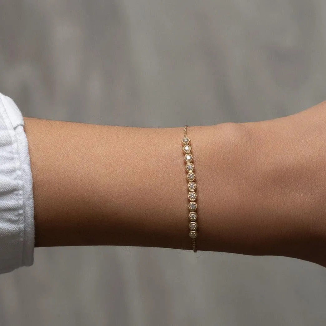 Honeycomb Diamond Bracelet