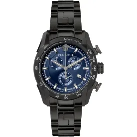 Luxury Black Stainless Steel Chronograph Watch for Men