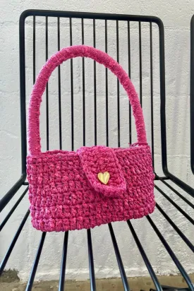 Marco Rambaldi - Knitwear Baguette Bag: Fuchsia