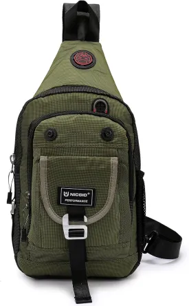 NICGID Sling Bag Chest Shoulder Backpack Crossbody Bags for Tablet Laptop Outdoor Hiking Men Women