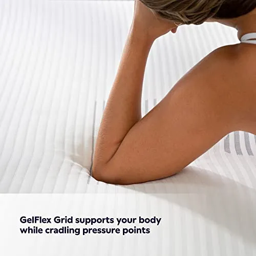 Purple Hybrid Mattress - Queen, Gelflex Grid, Better Than Memory Foam, Temperature Neutral, Individually Wrapped Coils, Responsiveness, Breathability, Made in USA