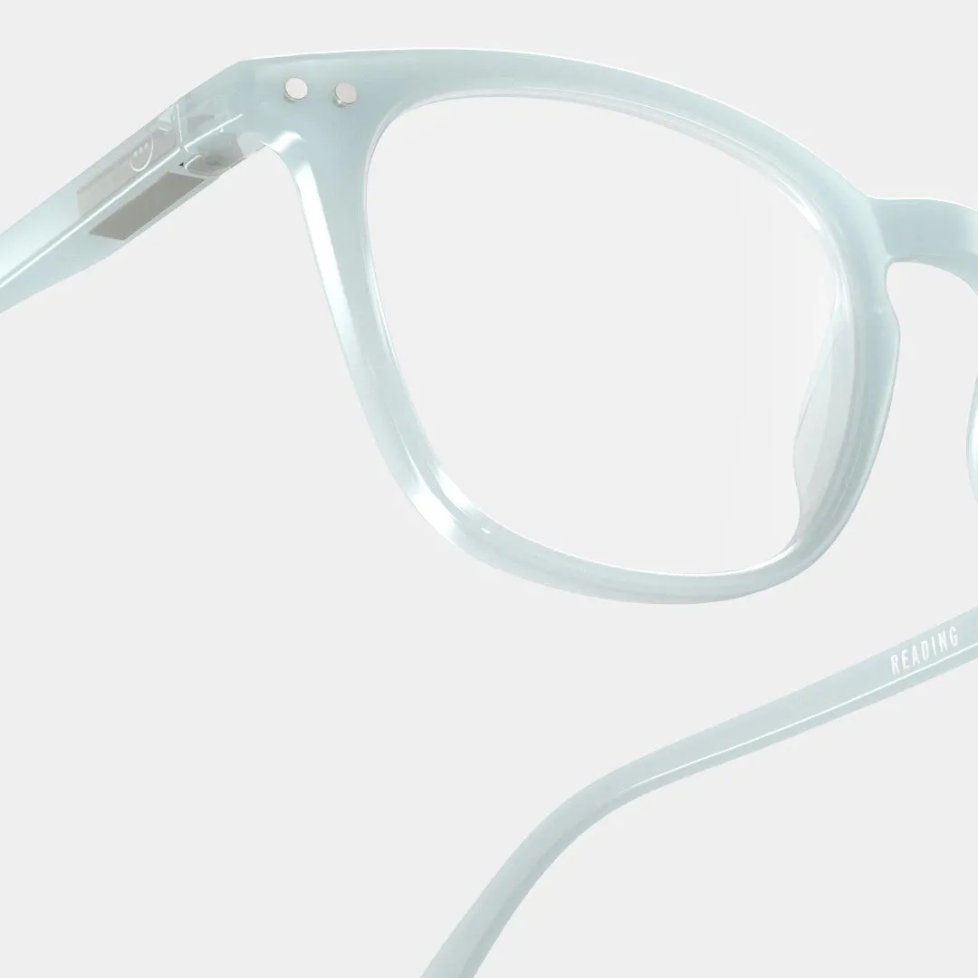 Reading Glasses  1.5 Trapezium in Misty Blue Style E
