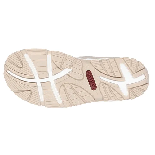 Rieker Ladies Walking Sandals - 68866-31 - Beige/Rose