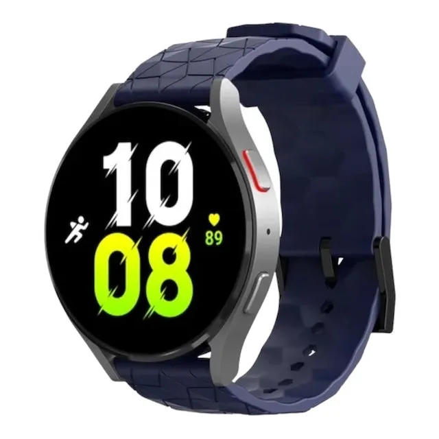 Samsung Galaxy Watch 4 Classic (42mm & 46mm) compatible Silicone Football Pattern Watch Straps