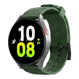 Samsung Galaxy Watch 4 Classic (42mm & 46mm) compatible Silicone Football Pattern Watch Straps