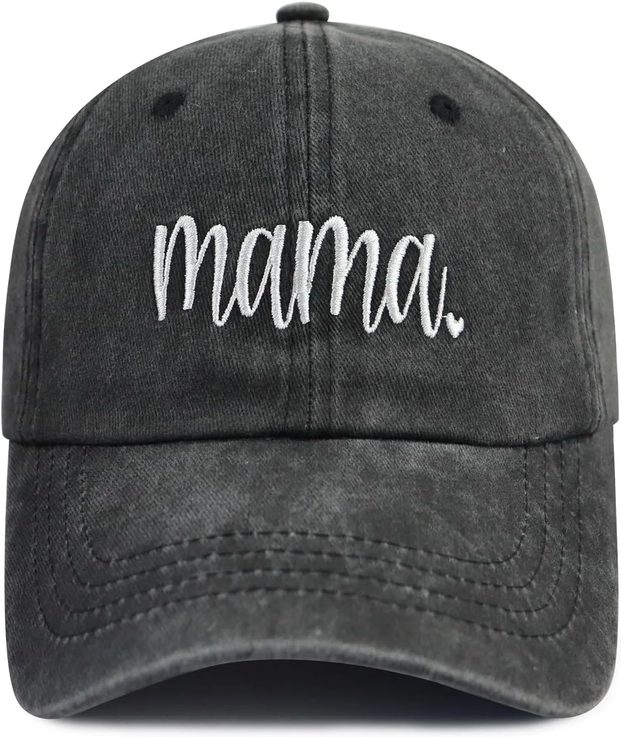 SHANVANKE Funny Mama Hat for Women, Adjustable Washed Cotton Embroidered Mom Baseball Cap