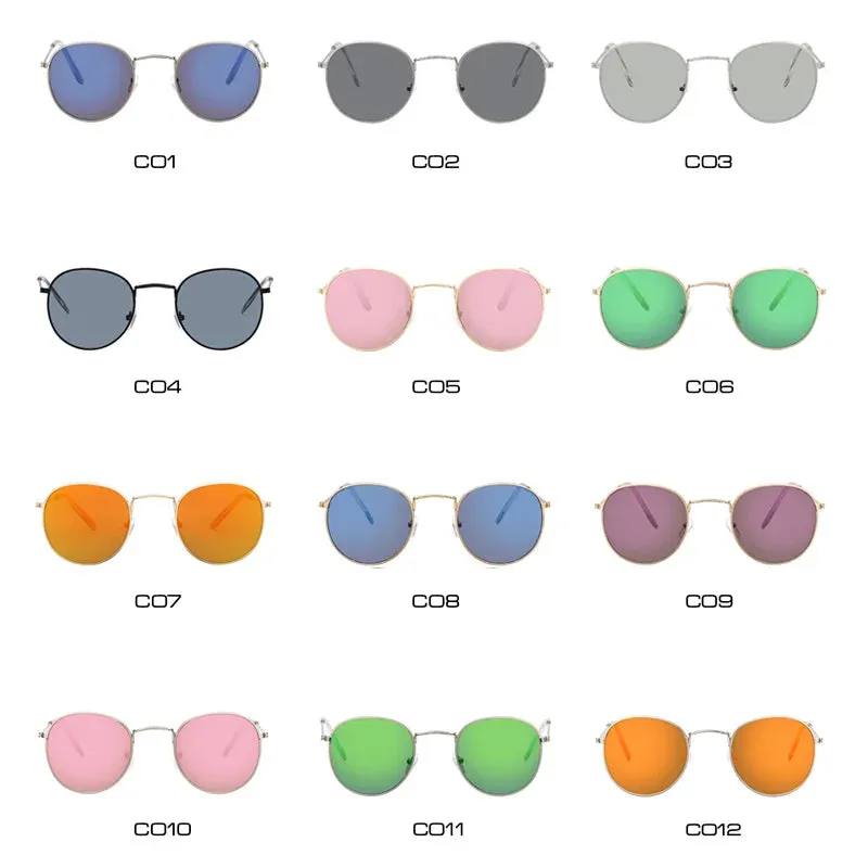 Small Retro Round Sunglasses Woman Vintage Sun Glasses