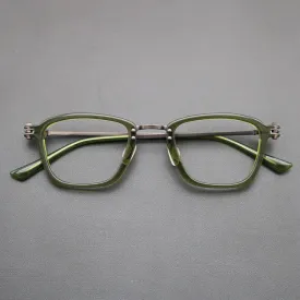 Tiberius Retro Titanium Square Glasses Frame